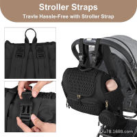 Bolsas de pañales para mamá, bolsa colgante para cochecito de bebé, mochilas de pañales de gran capacidad con cambiador, cómodas bolsas de lactancia para bebé - details 8