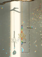 Adornos colgantes de cristal de loto, cadena colgante de atrapamoscas, decoración artesanal - details 5