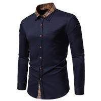 Camisa de Hombre con Diseño a Cuadros y Contraste Camisa Casual de Manga Larga para Trabajo y Negocios Camisa Formal para Boda y Uso Diario Material Exterior de Poliéster - details 2