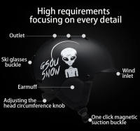 Casco de esquí anticolisión para hombres y mujeres, Protector térmico para deportes al aire libre, esquí, snowboard, montar, invierno, nuevo - details 7