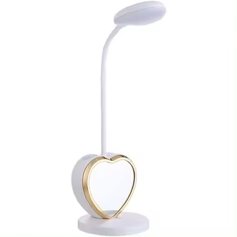Lámparas de mesa LED para niñas, lámpara de escritorio, amigable con los ojos, portalápices y recargable por USB - 1