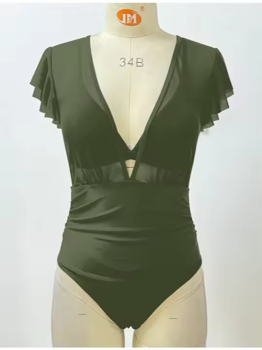 Nuevo Bikini Triángulo Sexy con Abertura para Mujer 2025, Traje de Baño de una Pieza - 1