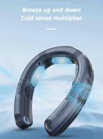 Nuevo ventilador de cuello colgante semiconductor, calefacción y refrigeración de doble propósito, pantalla digital inteligente, operación con un botón - details 0