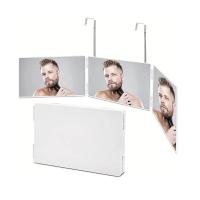 Espejo colgante ajustable retráctil blanco, tres espejos plegables de maquillaje, tres pliegues, punto cosmético portátil - details 0