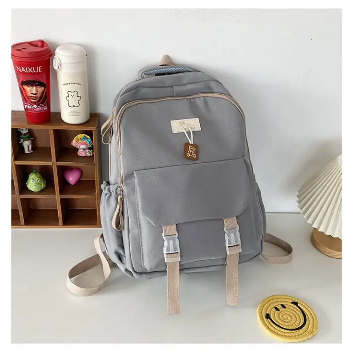 Estudiantes universitarios, retro, gran capacidad, universal, estilo bosque, mochila, estudiante, mochila, bolso escolar, fresco y dulce. - 1