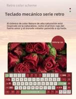 Heijue AK680 teclado mecánico juego teclado intercambiable en caliente con cable eje de té inalámbrico de doble modo eje rojo 68 teclas - details 2