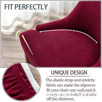 Funda para silla de comedor a cuadros, protección envolvente, poliéster, Hotel, cocina, boda - details 6