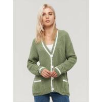 Suéter de punto holgado con cuello en V para mujer, moda primavera otoño - details 5