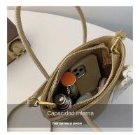 Bolsos nuevos de gama alta, bolso de mano tipo cubo versátil de un solo hombro, bandolera portátil de buen aspecto para verano - details 1