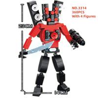 Altavoz Titan Skibidi Toilet Man MOC, bloques de construcción, Monitor de cámara Titan, juguetes de bloques Titan, regalo para n - details 4