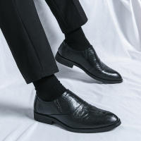 Zapatos de Negocios Formales de Cuero Vintage Británico Cómodos y Transpirables con Tacón Bajo - details 12