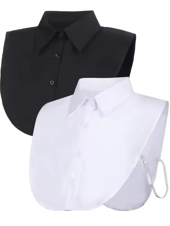 2 piezas de cuello falso, blusa desmontable, cuello Dickey, medias camisas, cuello falso para mujer, favores A-yuhao - 1