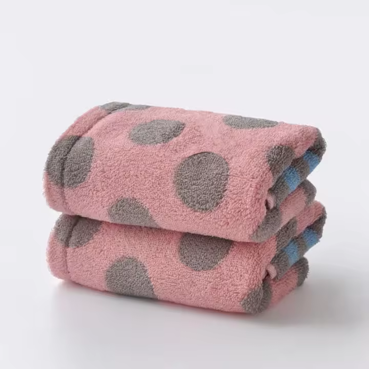 Toalla de baño para bebé con manchas a rayas, 2 uds., 30x60cm, toalla de mano de algodón de lujo gruesa, toalla de ducha cómoda de secado rápido para pareja - 1