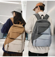 Mochila de los hombres y las mujeres casual simple y versátil pareja mochila colores contrastantes de gran capacidad junior escuela secundaria estudiante mochila - details 13