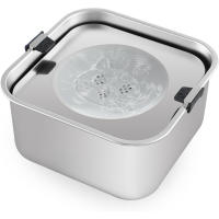 Cuenco de agua para perros de 3 L/0,8 galones, sin derrames, cuenco de agua lento sin derrames de acero inoxidable para perros, cuencos de agua para perros sin salpicaduras para razas grandes y medianas - details 0
