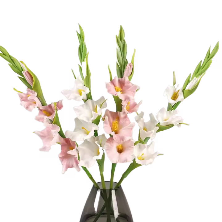 Ramas de gladiolo artificiales de PU, arte Floral de tacto Real, simulación de flor de gladiolo, flores falsas hechas a mano, decoración de dormitorio - 1