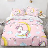 Juego de Ropa de Cama con Dibujos Animados de Unicornio para Niños Funda de Edredón de Caballo Arcoíris Cubierta de Almohada para Cuna de Bebé Linens de Cama Encantadores - details 19