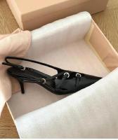 Sandalias con correa en el tobillo para mujer, zapatos de tacón alto y fino con punta estrecha, a la moda, para verano - details 12