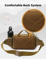 Mochila Táctica de Pesca Multifuncional Bolsa de Pecho Impermeable para Camping, Senderismo o Caza - details 12