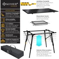 Mesa de Camping Plegable Marco de Aluminio Tablero Enganchable Ajuste de Altura Incluso - details 26