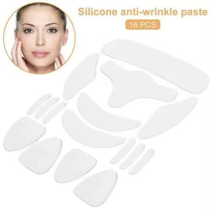 Parches de Silicona Reutilizables 16pcs para Eliminación de Arrugas en Cara, Cuello, Ojos - 1