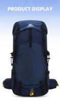 Mochila de escalada para acampar con cubierta para lluvia, gran capacidad, deportes al aire libre, senderismo, montañismo, paquete de hidratación - details 11