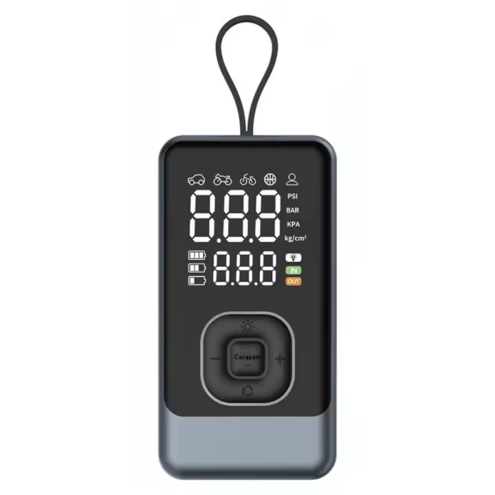 Bomba eléctrica para bicicletas, inflador de neumáticos, compresor de aire portátil con apagado automático y pantalla LCD, bomba eléctrica con válvula Presta para bicicletas. - 1