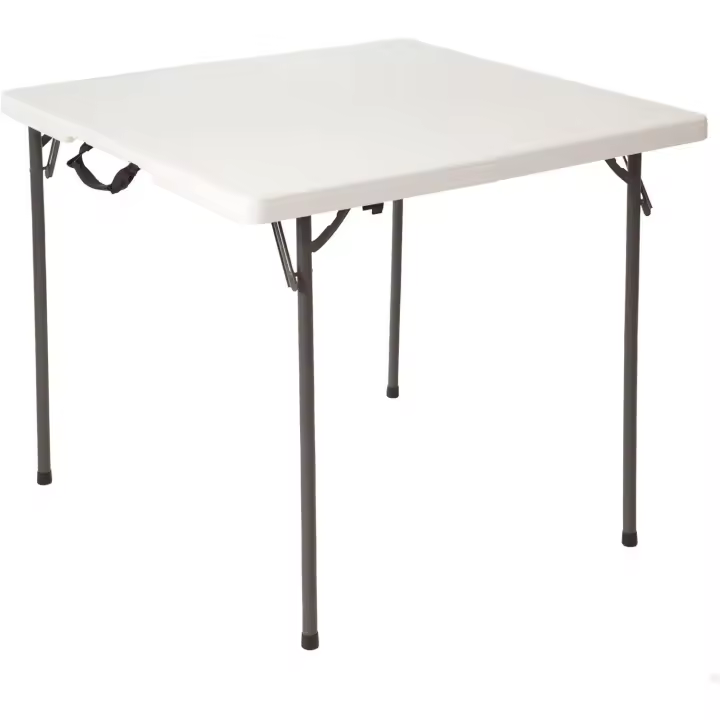92103 Mesa Plegable portátil Cuadrada Mesa Plegable Camping, 86x86x73,5cm Peso 8Kg, Duradera, Resistente y Ligera Capacidad 4 Personas Incorpora asa para fácil Transporte - 1