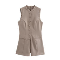 Moda de Otoño-Invierno para Mujer OUWU Blusas Elegantes sin Mangas con Cuello Redondo - details 1