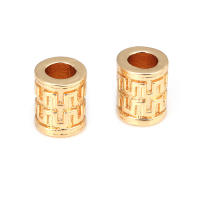 Gran Espaciador de Cilindro de Latón Dorado de 18K Accesorios para Hacer Pulseras - details 16