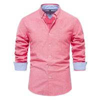 día del padre Camisas ajustadas de calidad de marca para hombres Camisa Oxford de algodón de otoño para hombres Camisas de manga larga con botones para hombres Camisas de negocios casuales - details 5