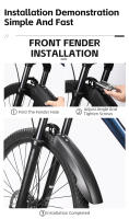 WEST BIKING-guardabarros delantero y trasero para bicicleta, alargador de 26/27, 5/29 pulgadas, accesorios de ciclismo - details 9