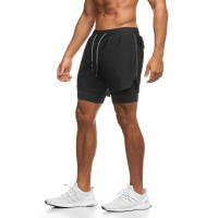 Pantalones Cortos Deportivos Ligeros y Secado Rápido Doble Capa para Entrenamiento en Gimnasio y Correr Ropa de Verano para Hombres - details 18
