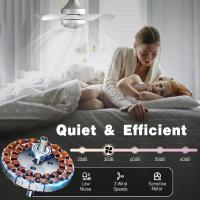 Ventilador de Techo con Luz LED 42cm - Motor DC Inverter Ultra Silencioso, 3 Velocidades, Control por App y Mando, Luz Ajustable 7920 Lúmenes (CCT 3000K-6000K), Diseño Moderno para Hogar - details 4