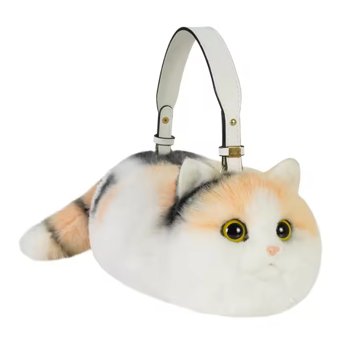 Simulación animal muñeca tres flores juguete de felpa gato bolso de hombro bolso muñeca muñeca - 1