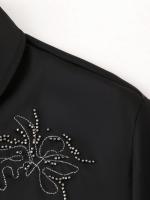 Conjunto de Moda para Mujeres OUWU Camisa de Manga Larga, Pantalones Rectos, Top de Encaje, Pantalones Sueltos - details 13