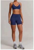 Conjunto de Gimnasio Yoga UDS para Mujeres Ropa de Entrenamiento de Manga Corta, Camisón Largo, Monos de Camping PIESS, Shorts de Correr - details 18