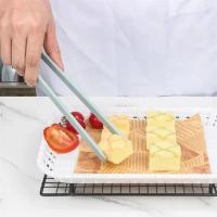 Pinzas antideslizantes para pan, pinzas para servir, barbacoa, ensalada, mango largo, pinza para carne, utensilios de cocina para el hogar, Rojo - details 3