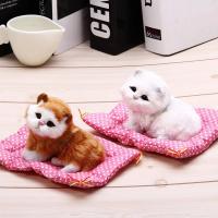 Juguetes de peluche de simulación de animales para niños, muñeco de felpa para dormir, gatos con sonido, decoraciones de juguete, regalo de cumpleaños para niños - details 1