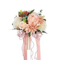 Venta al por mayor rosa blanco para decoración de boda novia flores artificiales ramo de flores rosa San Valentín - details 0