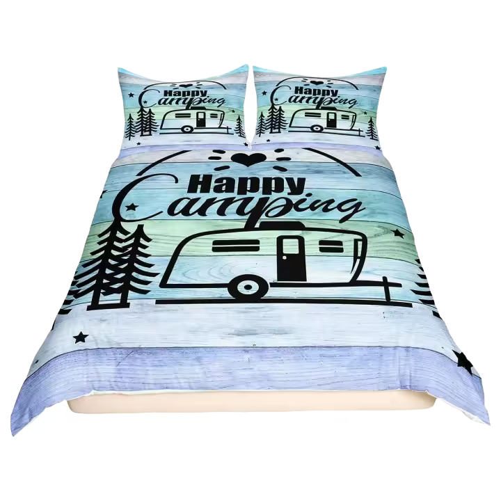 Cubierta de Comforter para Acampar en Verano Material de Poliéster Estilo de Vacación en la Playa para Familias Conjunto de Ropa de Cama para Adolescentes - 1