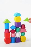 Juguetes de madera Montessori para niños, rompecabezas de colores, cuentas de colores para reconocer los colores, juguetes para niños pequeños, regalos, cinco columnas de colores, juegos de columnas arco iris ensartar cuentas - details 6