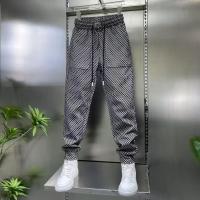 Pantalones informales de Jacquard para hombre, pantalón elástico, a la moda, versátil, transparente, pies pequeños, primavera 2025 - details 0