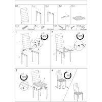 Sillas de Comedor Juego de 4 Sillas de Metal para Cocina, Silla de Mesa Comoda Silla con Asiento Tapizado, Negro - details 8