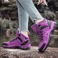 Zapatos de senderismo al aire libre para mujer, botines antideslizantes, zapatillas de escalada de montaña, calzado para acampar y escalar - details 17