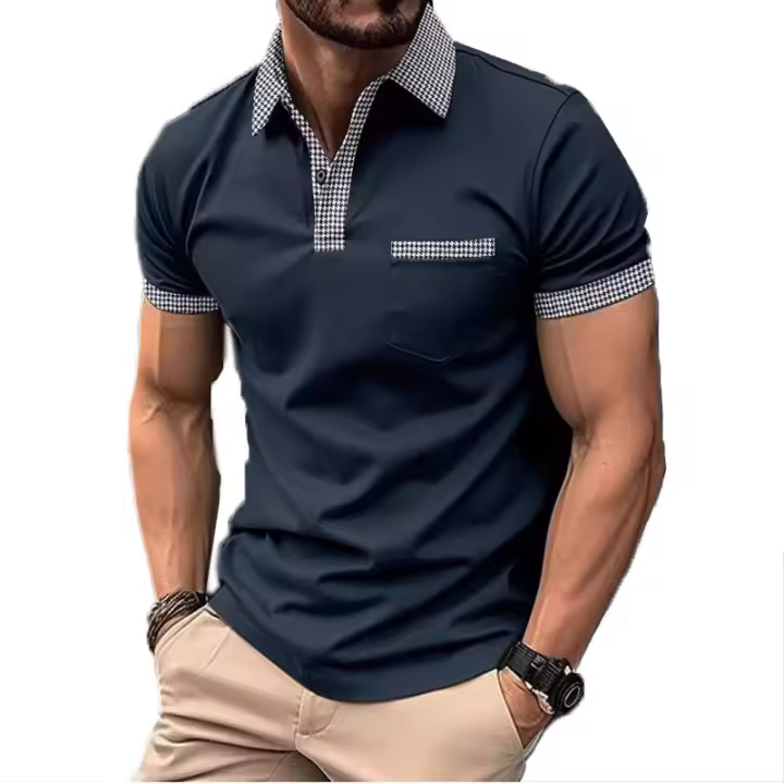 POLO informal de verano para hombre, camiseta de manga corta, top - 1
