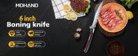 MDHAND Cuchillo Jamonero Flexible de 6 pulgadas para Cortar Piezas de Jamón. Cuchillo de Cocina Profesional para Jamón. Perfecto para Lonchear - details 0