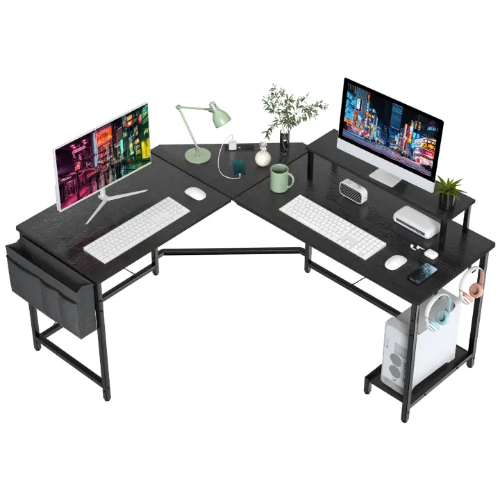 Rcynview Mesa de Juego con Soporte para Pantalla y Gancho para Bolsa Material de Fibra de Carbono Ergonómica para Niños y Adultos - 1