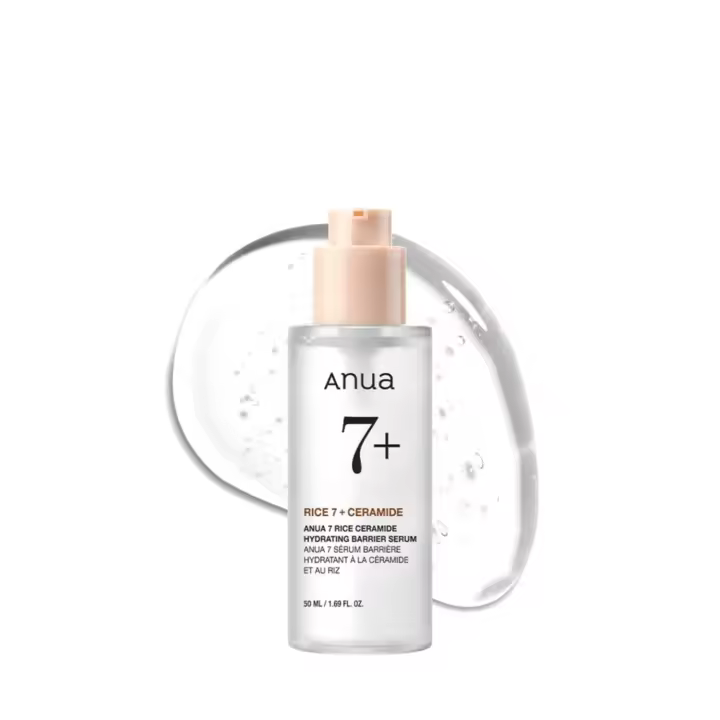 ANUA RICE CERAMIDE 7 SERUM BARRERA HIDRATANTE, Suero iluminador e hidratante para rostro, arroz, ácido hialurónico, niacinamida, - 1