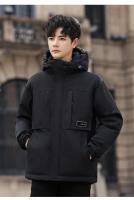 Otoño e invierno militar verde hombres y mujeres abajo chaqueta ropa de trabajo engrosada - details 5